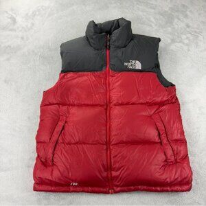 The North Face Men's Size Large 700 Goose Down Fill Puffer Vest Red/Black
